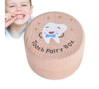 ZCSXK Boîte à dents pour bébé, porte-dents pour bébé,Support de stockage de dents en bois - Boîte à dents perdues, économiseur de dents, porte-dents sûrs pour Keepsake pour garçons filles première