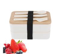 ZCSXK Boîtes Repas Adultes | Boîte Empilable Double Couche Étanche À L'Air,Récipients Hermétiques pour Aliments avec Couvercle,Travail Pique-nique Randonnée École Hommes Femmes Étudiants