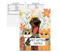 ZCSXK Feuilles d'information sur les gardiens d'animaux - Couverture portable légère et résistante aux rayures, carnet de bord pour les gardiens d'animaux | Pour chien, chiot, chat, maison, voyage