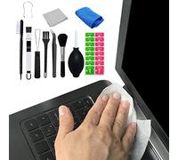 ZCSXK Lot de 5 brosses de nettoyage pour clavier - Brosse de nettoyage pour clavier avec plumeau et lingettes électroniques - Brosse de nettoyage multifonction pour clavier mécanique