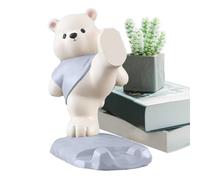 ZCSXK Support De Téléphone Mignon pour Bureau - Figurines Ours en Résine Ajustables Anti-dérapant - Support de Smartphone de Bureau - pour Maison Extérieur Voyage Vlog Tournage Appels Vidéo Enregistr