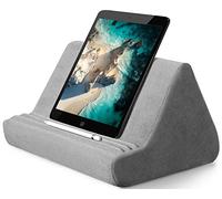 Zcvtbye Zcvtbye918 Support de tablette doux avec poche, multi-angle, coussin doux, support pour ordinateur portable, support pour tablette, iPad, liseuse, canapé, smartphone, livres (gris)
