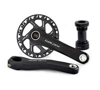 ZCXBHD 110/127/140/150/155/160mm Enfants Pliable VTT Manivelle 28/30/32/34/36T avec Boulons Plateau Et Pédalier en Alliage D'aluminium Creux Intégré Pédalier De Montagne(140mm,30T)