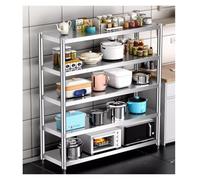 ZCXMNL 304 Stainless Steel Shelving 5 Tier Adjustable Shelf Storage Unit Stainless Steel Heavy Duty Shelving for Kitchen Commercial Office Garage Storage 330lb per Shelf(60x35x180cm)