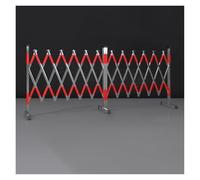 ZCXMNL Barrière Métallique Extensible Industrielle, Barrière De Sécurité Routière Extensible, Barrière Instantanée Autoportante en Acier Inoxydable, Barrière De Sécurité Mobile(1.2x4m)