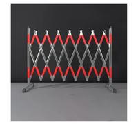 ZCXMNL Barrière Métallique Extensible Industrielle, Barrière De Sécurité Routière Extensible, Barrière Instantanée Autoportante en Acier Inoxydable, Barrière De Sécurité Mobile(1.2x8m)