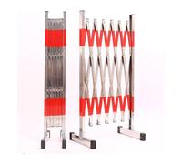 ZCXMNL Barrière Métallique Extensible Industrielle, Barrière De Sécurité Routière Extensible, Barrière Instantanée Autoportante en Acier Inoxydable, Barrière De Sécurité Mobile(1.2x5m)