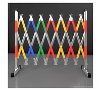 ZCXMNL Barrière Métallique Extensible Industrielle, Barrière Routière Mobile Et Pliable, Barrière De Circulation Rétractable en Acier Inoxydable, Barrière À Ciseaux À Blocage Rapide(1.5x7m)