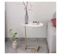 ZCXMNL C-Sofa Table D'appoint/Table D'ordinateur Portable, Extrémité Créative Café Amovible en Fer Forgé Coin Nordique Quelques Lectures De Chevet Simples(White-A)