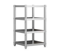 ZCXMNL Étagère De Cuisine en Acier Inoxydable, Étagère De Rangement Étroite Multifonctionnelle, Étagères Robustes Réglables en Hauteur for Garage, Bureau, Bibliothèque d'angle(50x50x120cm)