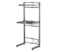 ZCXMNL Étagère De Rangement for Laveuse Et Sécheuse, Support De Sécheuse Réglable en Hauteur, Kit D'empilage Portable for Machine À Laver, Sèche-Linge, Matériau(Grey,161cm/63.3in-2)