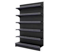 ZCXMNL Étagères De Gondole D'affichage De Magasin De Détail, Étagères De Gondole Réglables d'un Seul Côté À 6 Couches, for L'épicerie, Les Boissons Alcoolisées, Les Fournitures(Main Frame,L73cm)