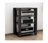 ZCXMNL Lecteur CD sur Support Multimédia AV À 2.3.4 Niveaux, Armoire Stéréo en Bois, Rangement for Composant De Divertissement, Tour, for Lecteurs DVD, Console De Jeu TV Box(Black,H80cm)