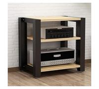 ZCXMNL Lecteur CD sur Support Multimédia AV À 2.3.4 Niveaux, Armoire Stéréo en Bois, Rangement for Composant De Divertissement, Tour, for Lecteurs DVD, Console De Jeu TV Box(Yellow,H60cm)