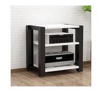 ZCXMNL Lecteur CD sur Support Multimédia AV À 2.3.4 Niveaux, Armoire Stéréo en Bois, Rangement for Composant De Divertissement, Tour, for Lecteurs DVD, Console De Jeu TV Box(White,H60cm)