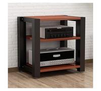 ZCXMNL Lecteur CD sur Support Multimédia AV À 2.3.4 Niveaux, Armoire Stéréo en Bois, Rangement for Composant De Divertissement, Tour, for Lecteurs DVD, Console De Jeu TV Box(Brown,H60cm)