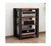 ZCXMNL Lecteur CD sur Support Multimédia AV À 2.3.4 Niveaux, Armoire Stéréo en Bois, Rangement for Composant De Divertissement, Tour, for Lecteurs DVD, Console De Jeu TV Box(Brown,H80cm)