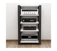 ZCXMNL Lecteur CD sur Support Multimédia AV À 2.3.4 Niveaux, Armoire Stéréo en Bois, Rangement for Composant De Divertissement, Tour, for Lecteurs DVD, Console De Jeu TV Box(White,H100cm)