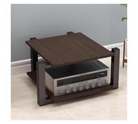 ZCXMNL Lecteur CD sur Support Multimédia AV À 2.3.4 Niveaux, Tour De Support Audio Stéréo, Stockage for Composant De Divertissement, Cadre en Acier Épaissi, Support/Armoire De Composants(Brown,H40cm)