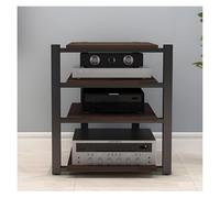 ZCXMNL Lecteur CD sur Support Multimédia AV À 2.3.4 Niveaux, Tour De Support Audio Stéréo, Stockage for Composant De Divertissement, Cadre en Acier Épaissi, Support/Armoire De Composants(Brown,H90cm)