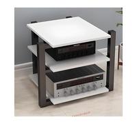 ZCXMNL Lecteur CD sur Support Multimédia AV À 2.3.4 Niveaux, Tour De Support Audio Stéréo, Stockage for Composant De Divertissement, Cadre en Acier Épaissi, Support/Armoire De Composants(White,H65cm)