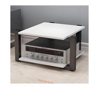 ZCXMNL Lecteur CD sur Support Multimédia AV À 2.3.4 Niveaux, Tour De Support Audio Stéréo, Stockage for Composant De Divertissement, Cadre en Acier Épaissi, Support/Armoire De Composants(White,H40cm)