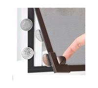 ZCXMNL Moustiquaire Magnétique Réglable for Fenêtre, Taille Maximale Adaptée À Toutes Les Tailles (Plus Petites) avec Cadre Noir, Fente for Carte en Maille Ignifuge, 64 Tailles(120x150cm)
