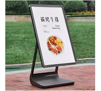 ZCXMNL Présentoir for Panneaux D'affichage Intérieur Et Extérieur, Support De Panneau De Trottoir Résistant Au Vent avec Base Remplie d'eau Et Deux Roues(60x90cm)