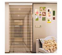 ZCXMNL Rideaux en perles de bambou, rideau de perles de bois, séparation de porte de salon, moustiquaire fait à la main, pour décoration de la maison, personnalisable (100 x 210 cm)