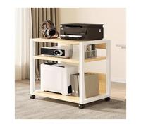 ZCXMNL Support Audio Mobile À 2/3/4/5 Niveaux, Supports De Composants AV, Rack, Armoires Stéréo Tour, avec Roues Audio-vidéo for Réunion, Salon, Salle D'enregistrement(Natural,51X40x68cm)