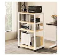 ZCXMNL Support Audio Mobile À 2/3/4/5 Niveaux, Supports De Composants AV, Rack, Armoires Stéréo Tour, avec Roues Audio-vidéo for Réunion, Salon, Salle D'enregistrement(Natural,51X40x89cm)