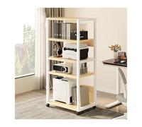 ZCXMNL Support Audio Mobile À 2/3/4/5 Niveaux, Supports De Composants AV, Rack, Armoires Stéréo Tour, avec Roues Audio-vidéo for Réunion, Salon, Salle D'enregistrement(Natural,51X30x136cm)