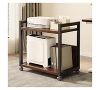 ZCXMNL Support Audio Mobile À 2/3/4/5 Niveaux, Supports De Composants AV, Rack, Armoires Stéréo Tour, avec Roues Audio-vidéo for Réunion, Salon, Salle D'enregistrement(Brown,51X40x55cm)