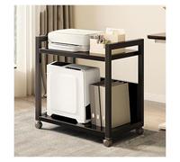 ZCXMNL Support Audio Mobile À 2/3/4/5 Niveaux, Supports De Composants AV, Rack, Armoires Stéréo Tour, avec Roues Audio-vidéo for Réunion, Salon, Salle D'enregistrement(Black,51X40x55cm)