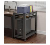 ZCXMNL Support Audio Mobile for Multimédia AV, avec Lecteur De Roue, Armoire À Étagères Multifonctions Au Sol, Rangement Ouvert Réglable, for Lecteurs DVD, Console Jeu TV Box(Black,50x30x80cm)