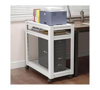 ZCXMNL Support Audio Mobile for Multimédia AV, avec Lecteur De Roue, Armoire À Étagères Multifonctions Au Sol, Rangement Ouvert Réglable, for Lecteurs DVD, Console Jeu TV Box(White,60x35x103cm)