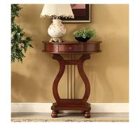 ZCXMNL Table Console Demi-Lune avec Tiroir, Accent du Milieu Siècle en Bois Massif, Canapé De Rangement Demi-Cercle 31 Pouces Hauteur for Le Hall D'entrée Salon(Brown)