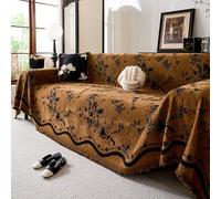 ZCXRYFL 1 2 3 4 Places Housse Jeté De Canapé Grand Couverture De Canapé RéVersible A/B Serviette De Canapé Multifonction pour Chaise Et Lit/Chat Rebelle, Tissu Chenille(180X230cm,Coffee)