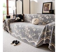 ZCXRYFL 1 2 3 4 Places Housse Jeté De Canapé Grand Couverture De Canapé RéVersible A/B Serviette De Canapé Multifonction pour Chaise Et Lit/Chat Rebelle, Tissu Chenille(180X300cm,Grey)