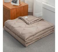 ZCXRYFL Couette MatelasséE Fine- ÉDredon D'éTé, LéGer Courtepointe pour Jeté De Canapé/Draps De Lit éPais, pour Les SoiréEs Chaudes, Coque en Polyester IntéRieur en Coton(King: 200X230cm,Camel)