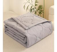 ZCXRYFL Couette MatelasséE Fine- ÉDredon D'éTé, LéGer Courtepointe pour Jeté De Canapé/Draps De Lit éPais, pour Les SoiréEs Chaudes, Coque en Polyester IntéRieur en Coton(Single: 150X200cm,Grey)