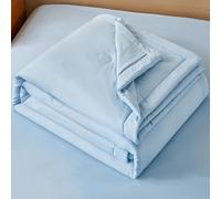 ZCXRYFL Couette Patchwork FraîChe Ultra-LéGèRe éDredon Simple Double Lit Duvet Cooling Quilt, Doux Coton, pour Saisons Chaudes Canicule, AméLiore Le Sommeil, Lavable(180X200cm,Blue)