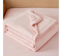 ZCXRYFL Couette Patchwork FraîChe Ultra-LéGèRe éDredon Simple Double Lit Duvet Cooling Quilt, Doux Coton, pour Saisons Chaudes Canicule, AméLiore Le Sommeil, Lavable(180X200cm,Pink)