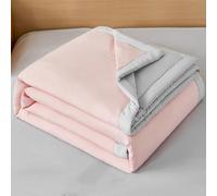 ZCXRYFL Couette Patchwork FraîChe Ultra-LéGèRe éDredon Simple Double Lit Duvet Cooling Quilt, Doux Coton, pour Saisons Chaudes Canicule, AméLiore Le Sommeil, Lavable(180X200cm,Pink 2)