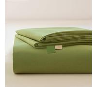 ZCXRYFL Drap en Coton Doux Literie De Lit 1~2 Personne Linge De Lit LéGèRe Et Respirable Couverture pour Matelas Draps DéCoratifs, Durable, Lavable, pour Toutes Saisons(120x230cm,Green 2)