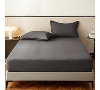 ZCXRYFL Drap Housse Douce Bonnet 30 Cm Extra Profond pour 1~2 Personnes Lits Couvre-Lit Housse De Protection pour Matelas De 5 à 30 Cm D'éPaisseur, Coton, Lavable(200x220cm,Grey 2)