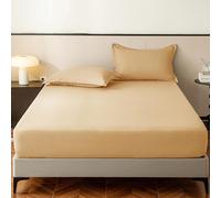 ZCXRYFL Drap Housse Douce Bonnet 30 Cm Extra Profond pour 1~2 Personnes Lits Couvre-Lit Housse De Protection pour Matelas De 5 à 30 Cm D'éPaisseur, Coton, Lavable(180x200cm,Khaki)