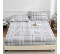 ZCXRYFL Drap-Housse Imprimé RéSidence éTudiante Housse De Protection Matelas en Coton Bonnet Jusqu’à 30 Cm, Single Double Fitted Sheet- Adapté Aux Animaux, LéGèRe Respirable(180x200cm,Grey)