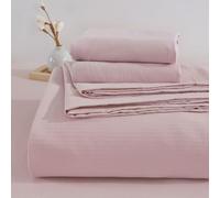 ZCXRYFL Drap Plat Fin Et Loisir- Linge De Lit en Coton Doux pour Lits Simples Et Doubles Et King-Size Couverture DéCorative pour Matelas Parure De Lit, LéGer Respirant, Lavable(150x230cm,Pink)