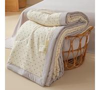 ZCXRYFL Duvet LéGer D'éTé éDredon FraîChe Couverture pour Climatisation, Coton Doux, Ultra-LéGèRe, pour Saisons Chaudes Canicule, AméLiore Le Sommeil, Lavable(180X220cm,Purple)